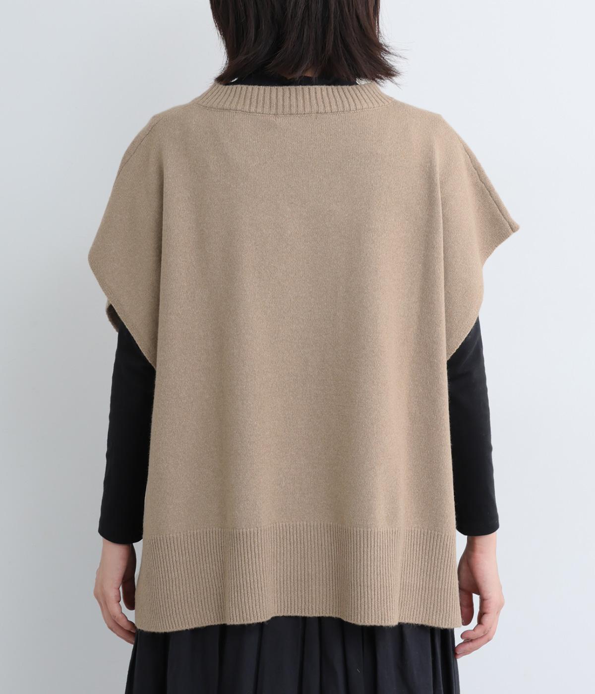 リサイクルポリエステルナイロン天竺ニットポンチョベスト（SUN VALLEY