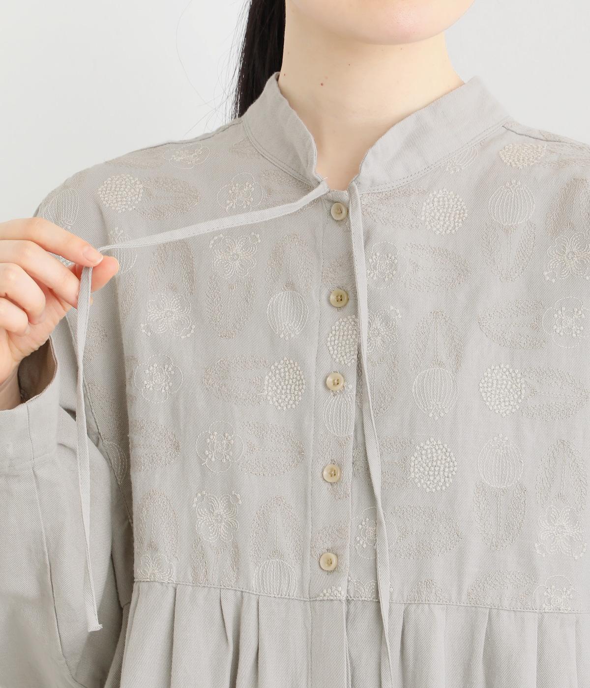 tukuroi by SUN VALLEY】コットンリネンツイルボタニカル刺繍前後2way