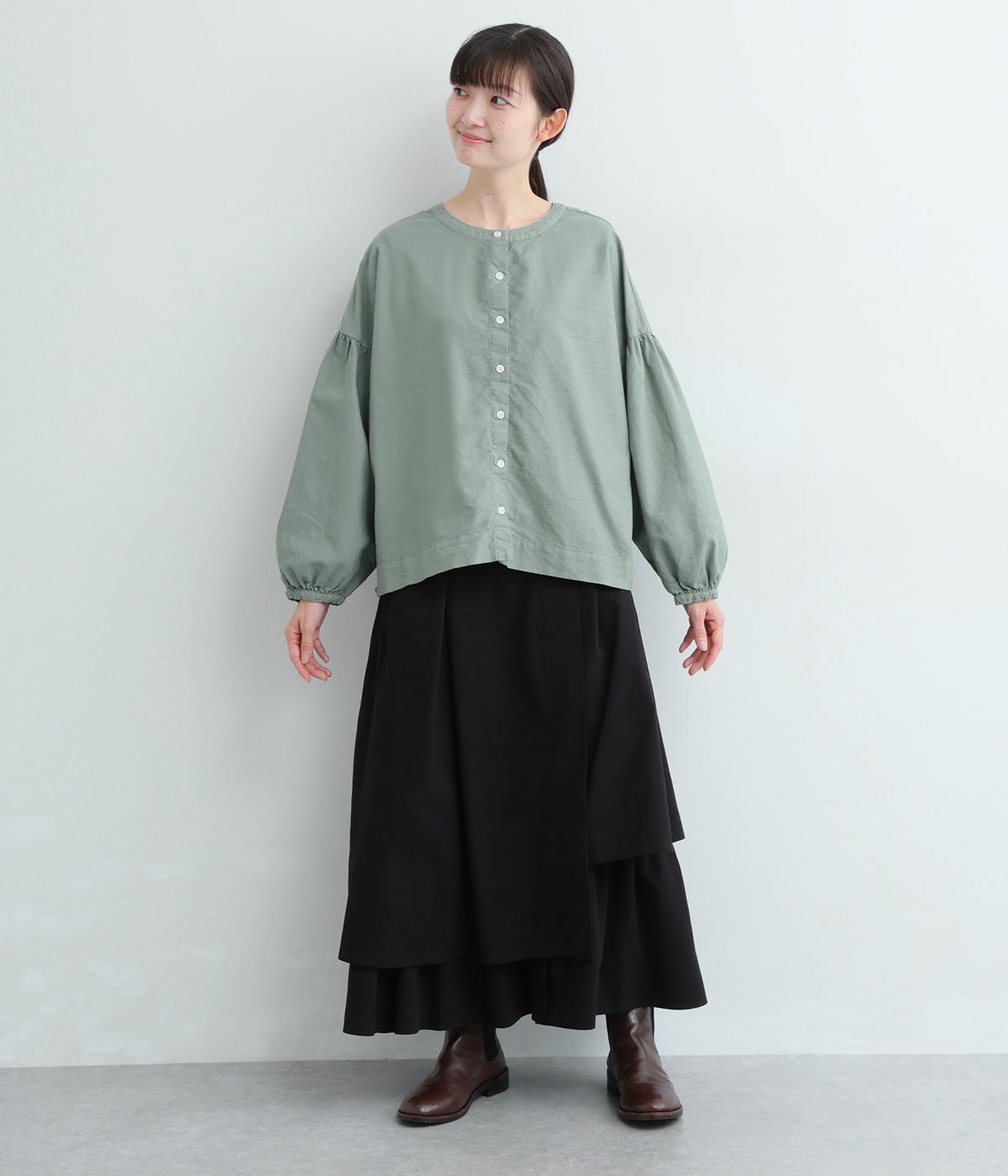 オックス日本製品染前後2way長袖ブラウス（SUN VALLEY）の商品詳細