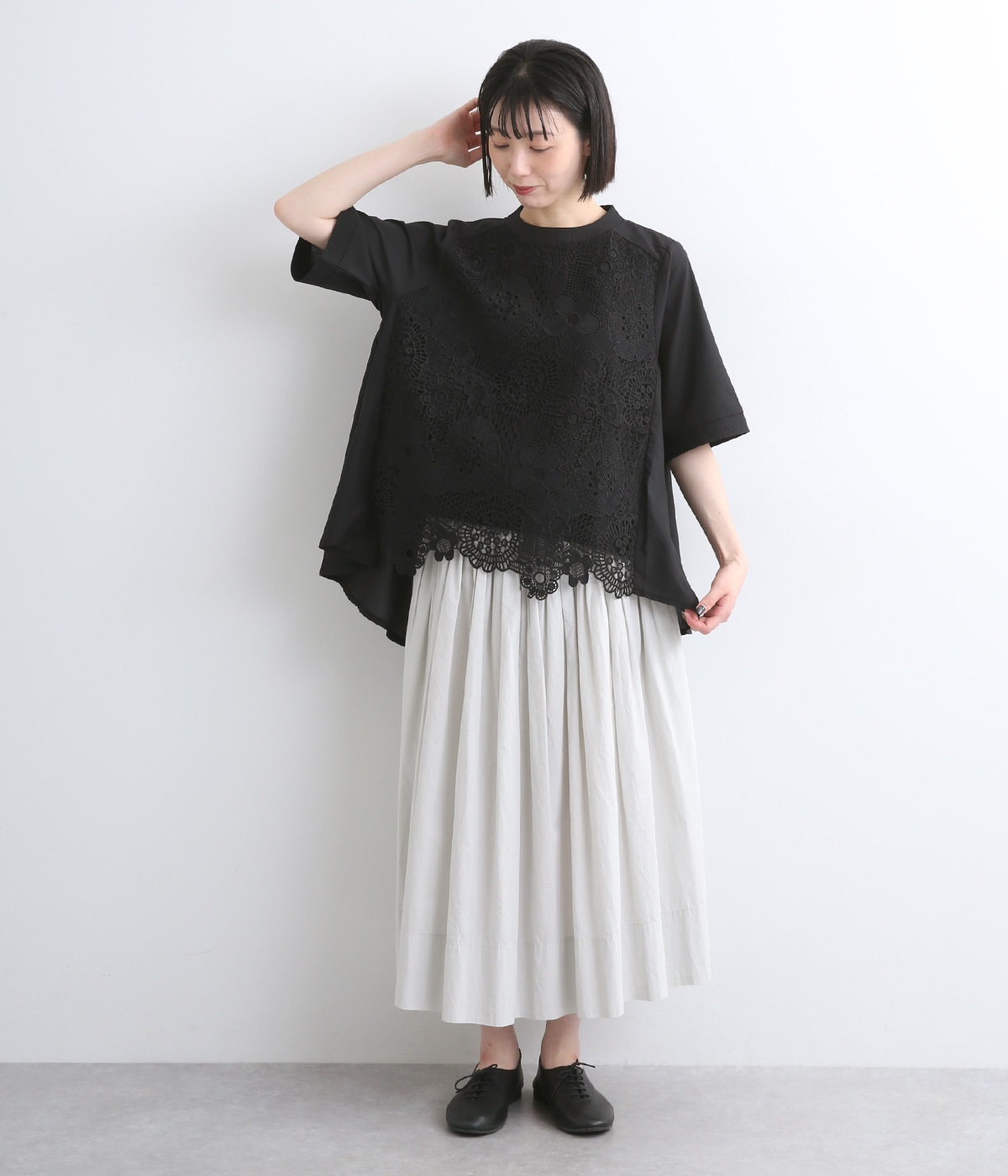 美品　ワイドブラウス　羽織　ナイアガラ t60979-m09.jpg