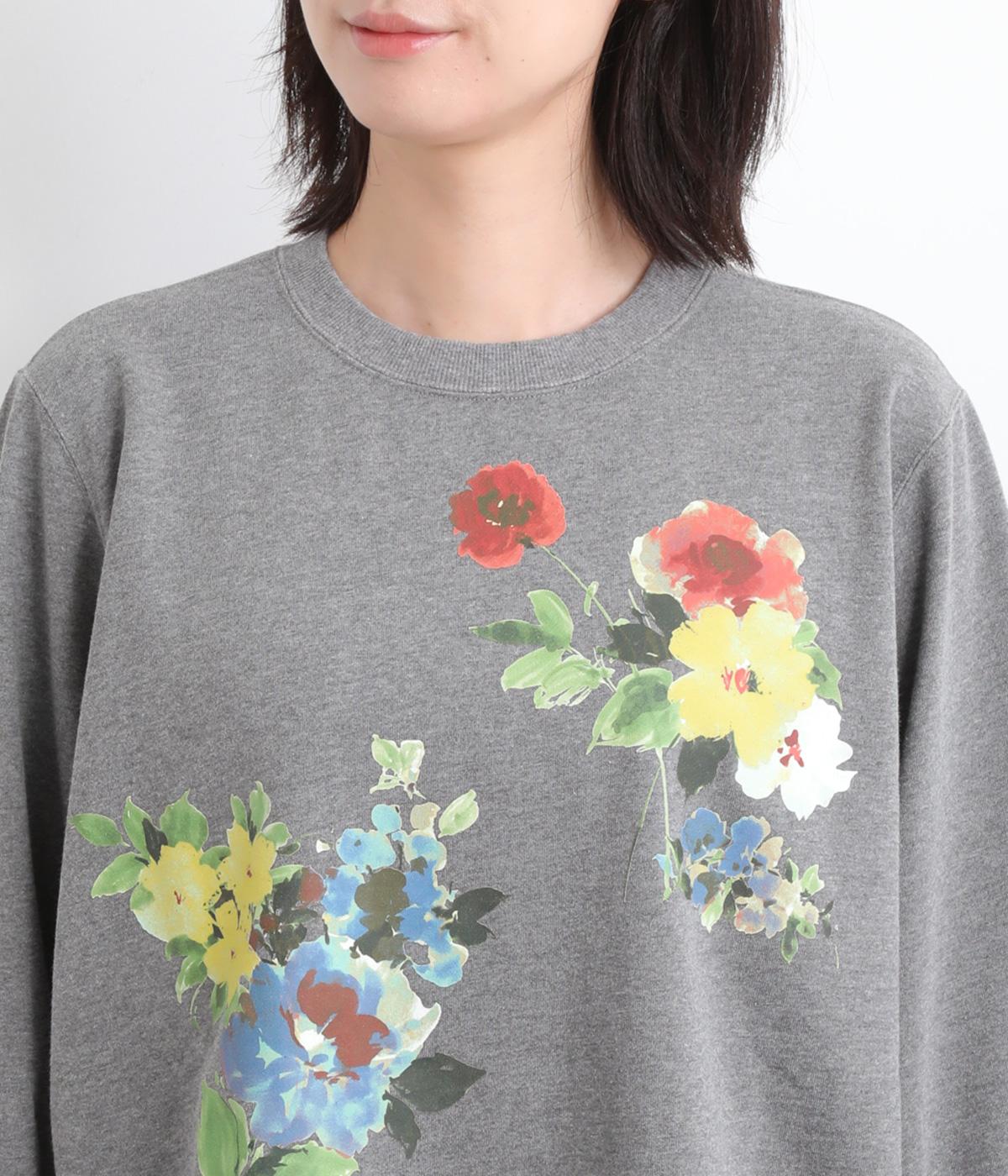 ブラーレッドフラワープリント裏毛プルオーバー（SUPER HAKKA）の商品詳細