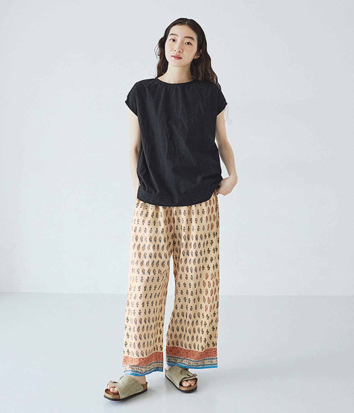 インディア フラワープリント パンツ（ICHI Antiquites）の商品詳細