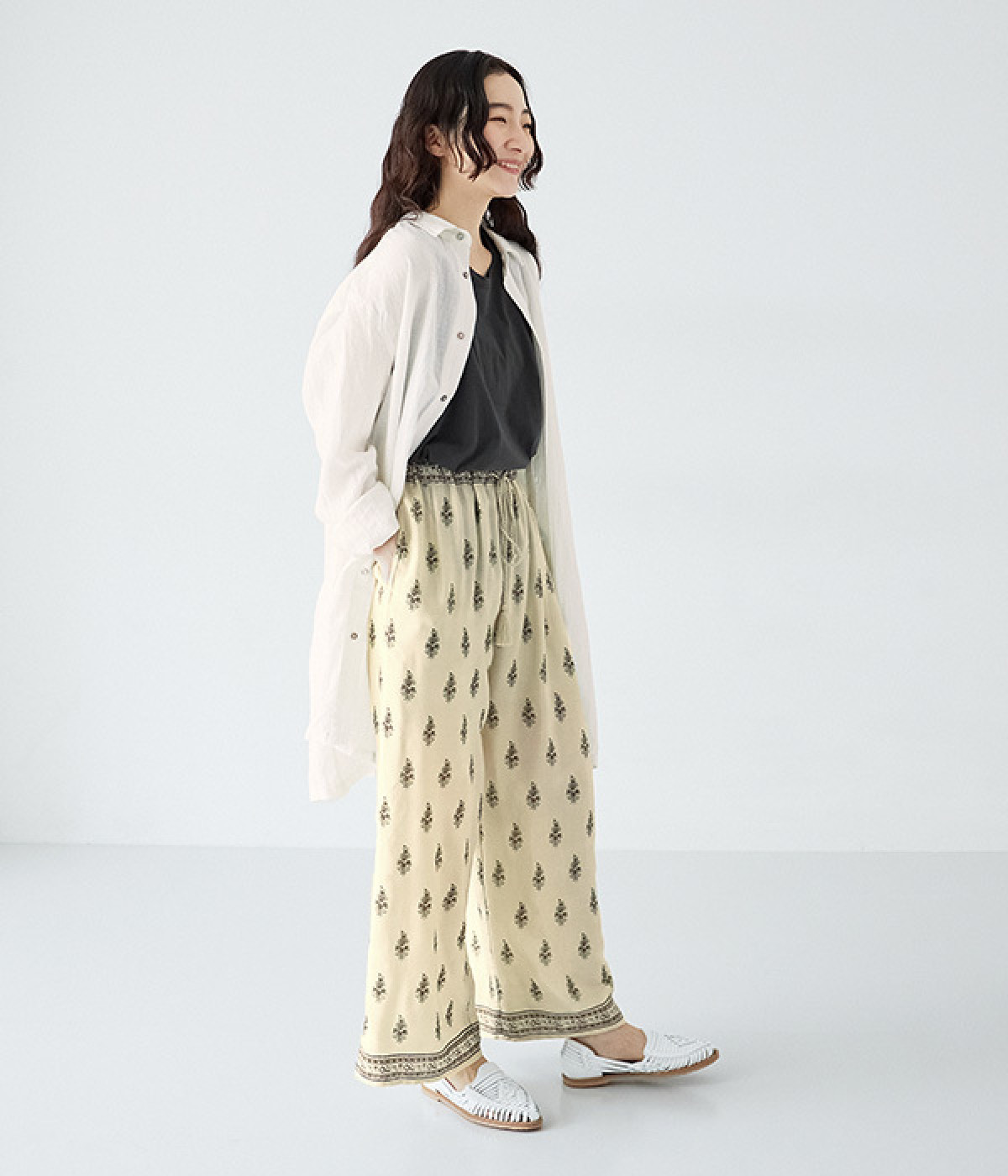 インディア フラワープリント パンツ（ICHI Antiquites）の商品詳細