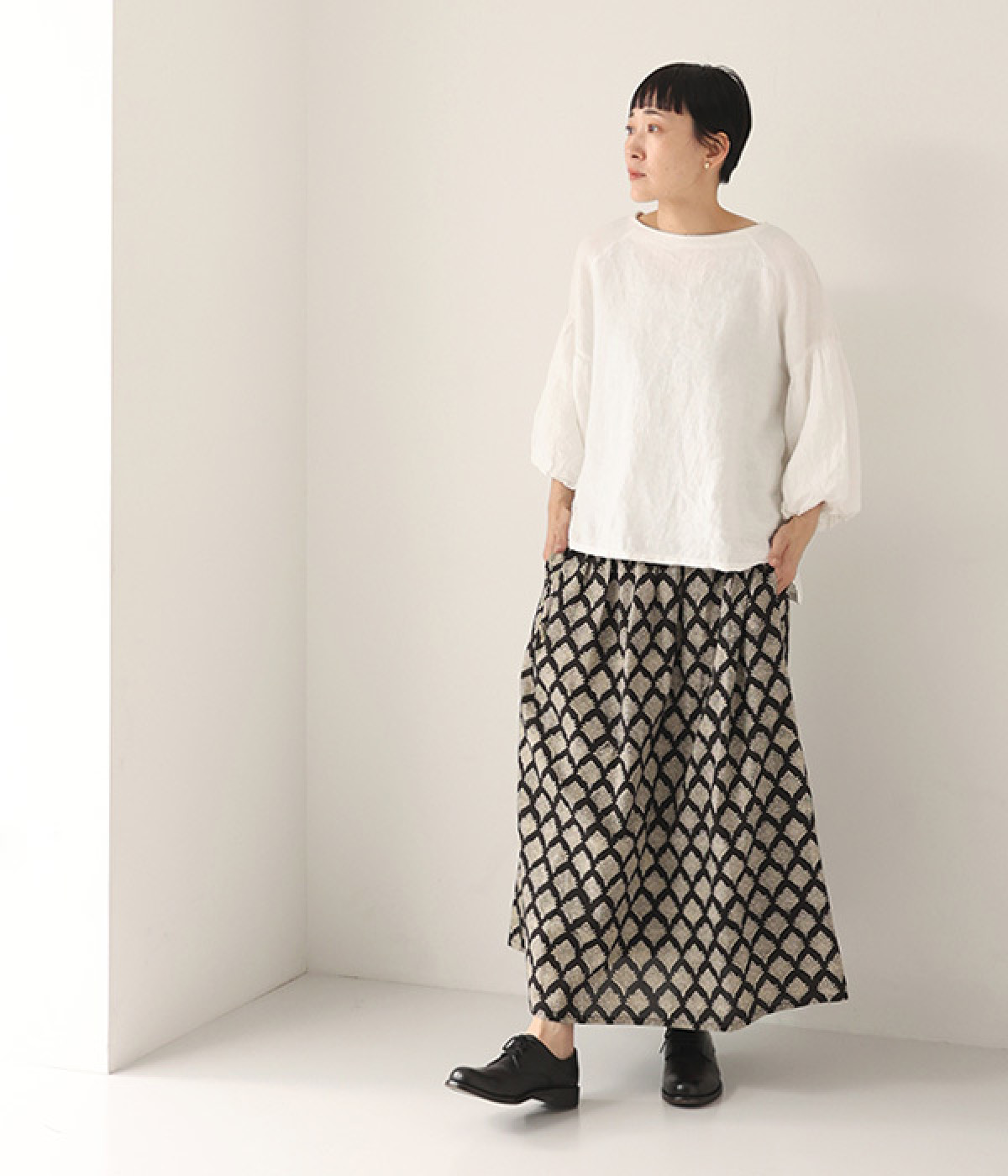 インディアブロックプリント スカート（ICHI Antiquites）の商品詳細 