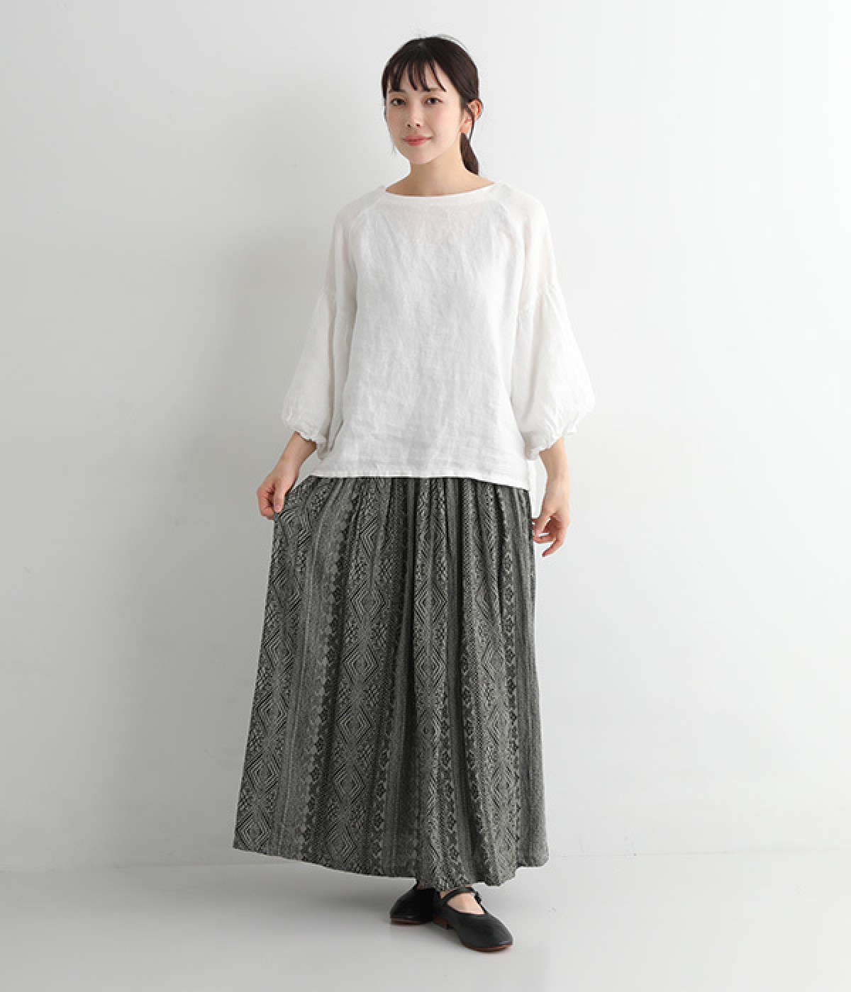 ICHI Antiquites アステカジャカードスカート ICHI Antiquites アステカジャカードスカート スカート