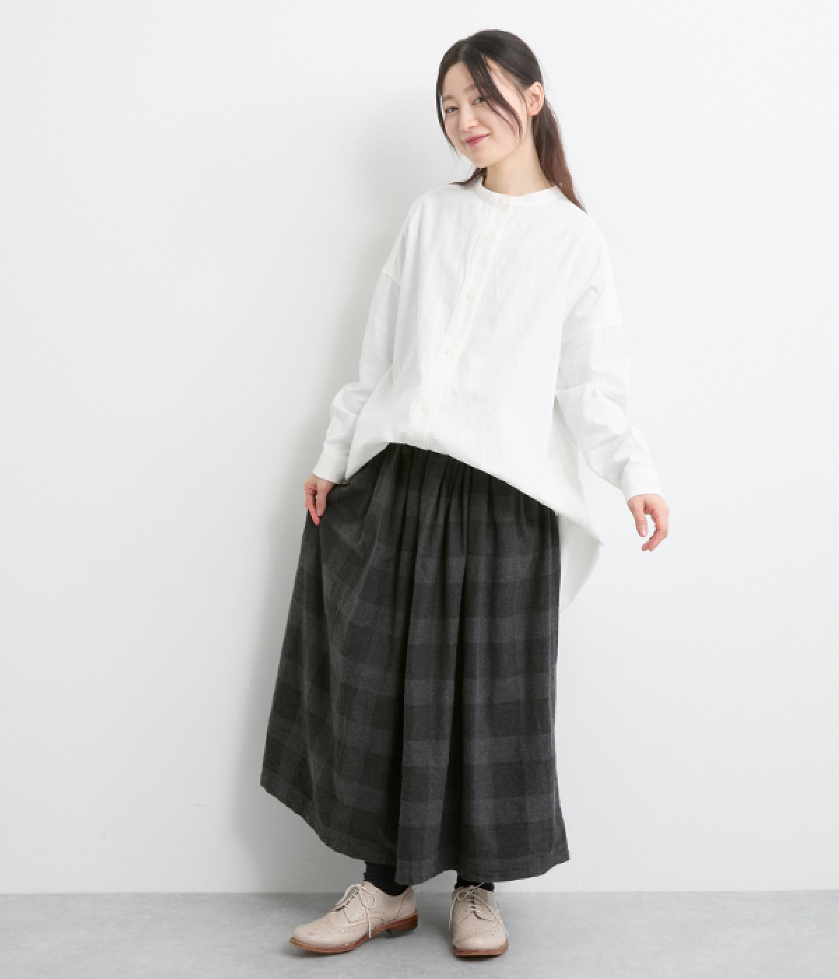 シャトルイチアンティークス　ウールコットンスカート ICHI Antiquites ichi Antiquite's8(イチアンティークス) ジャガード