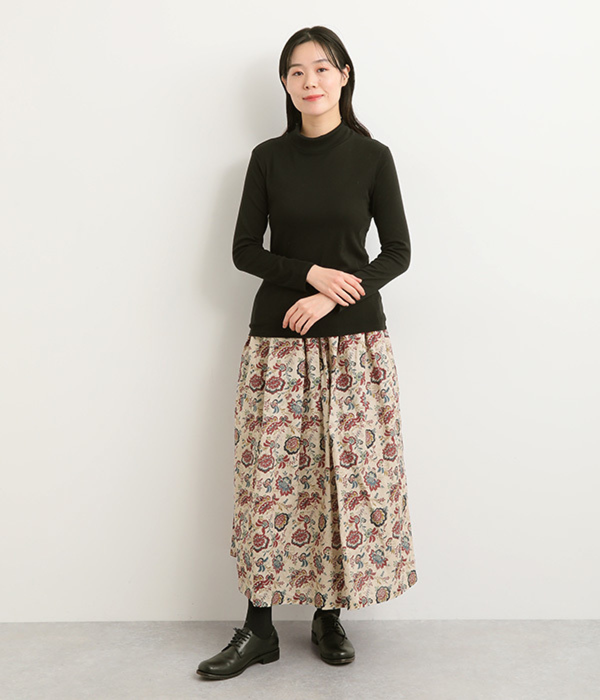 リネンフラワースカート（ICHI Antiquites）の商品詳細