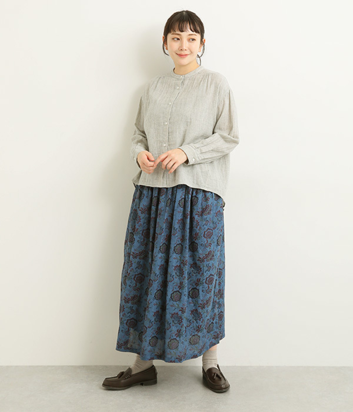 リネンフラワースカート（ICHI Antiquites）の商品詳細