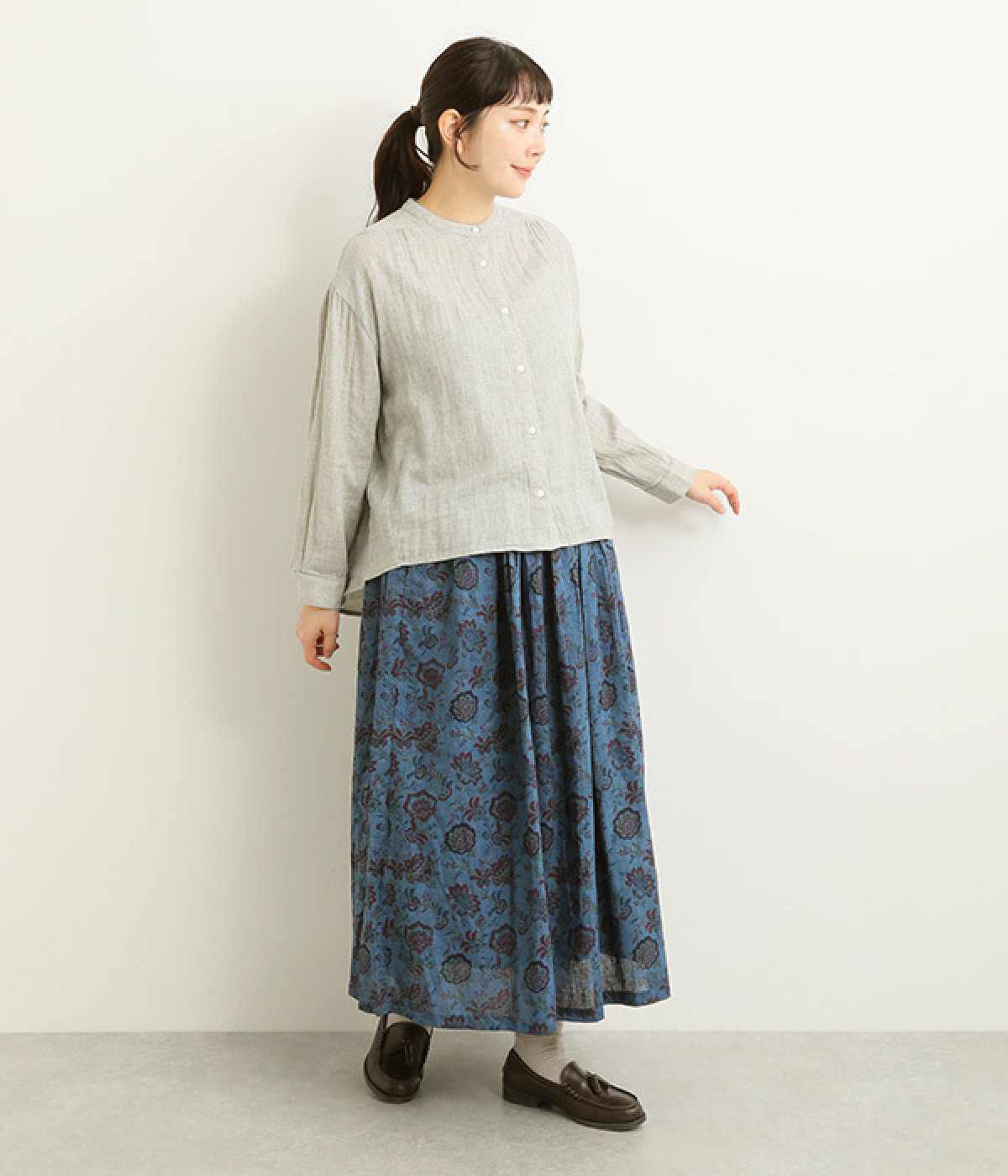 リネンフラワースカート（ICHI Antiquites）の商品詳細