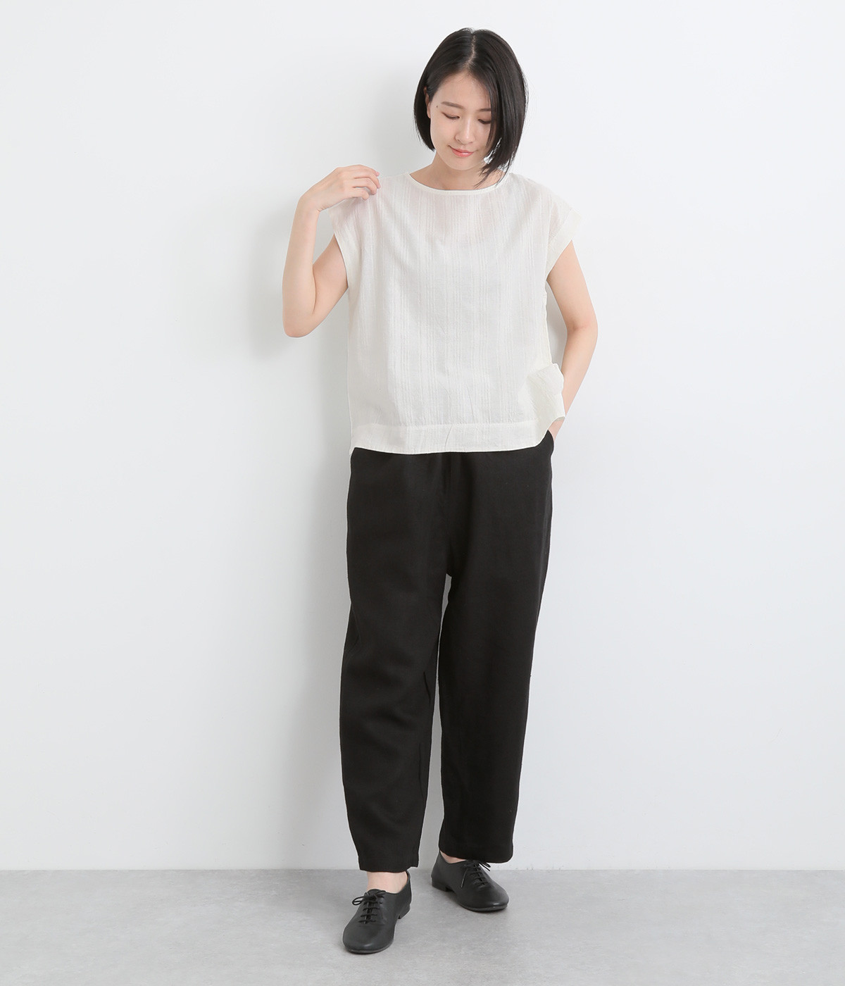 ツイルウェーブリネンパンツ（ICHI Antiquites）の商品詳細