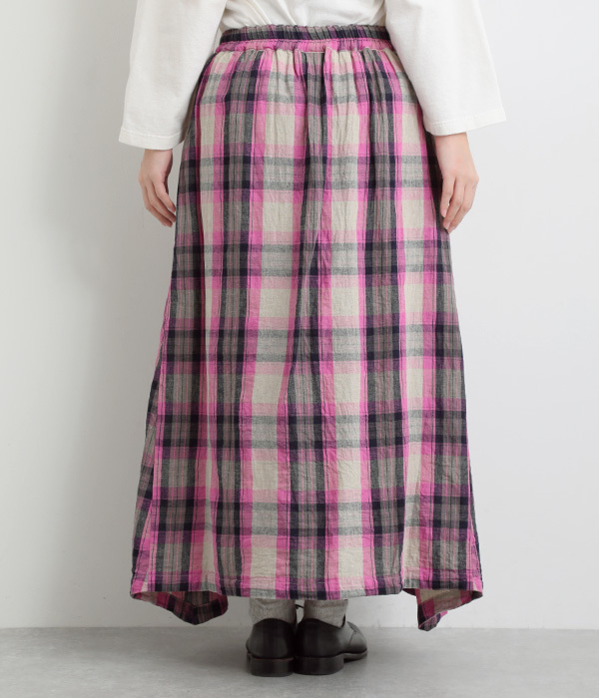 ichi Antiquites︎♥︎貴重 リネンカラフルチェックスカート ichi Antiquites︎♥︎貴重 リネンカラフルチェックスカート ichi