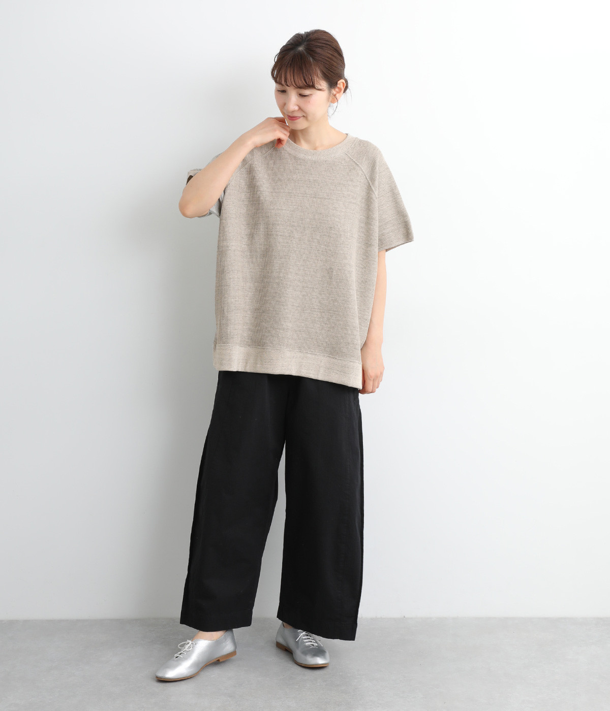 ICHI Antiquite's コットンリネンプルオーバートップス 美品 コットンプルオーバー（ICHI Antiquites）の商品詳細