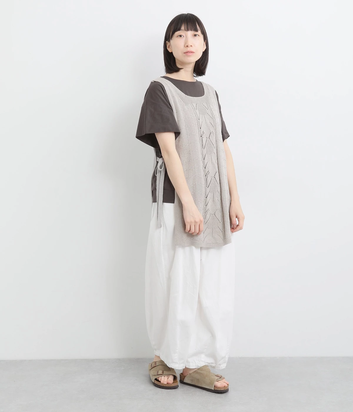 コットンリネンベスト（ichi）の商品詳細