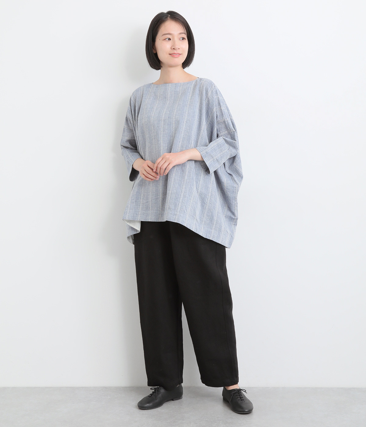 コットンリネンBIGプルオーバー（ICHI Antiquites）の商品詳細