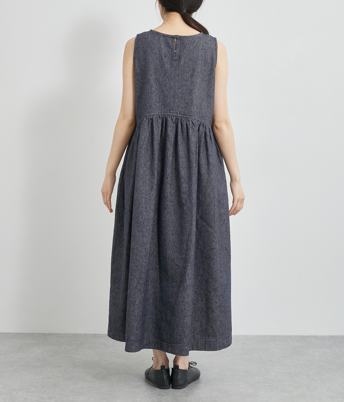 リネンコットンデニムワンピース（ICHI Antiquites）の商品詳細