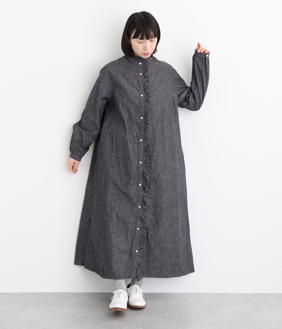 コットンリネンシャツワンピース（ICHI Antiquites）の商品詳細