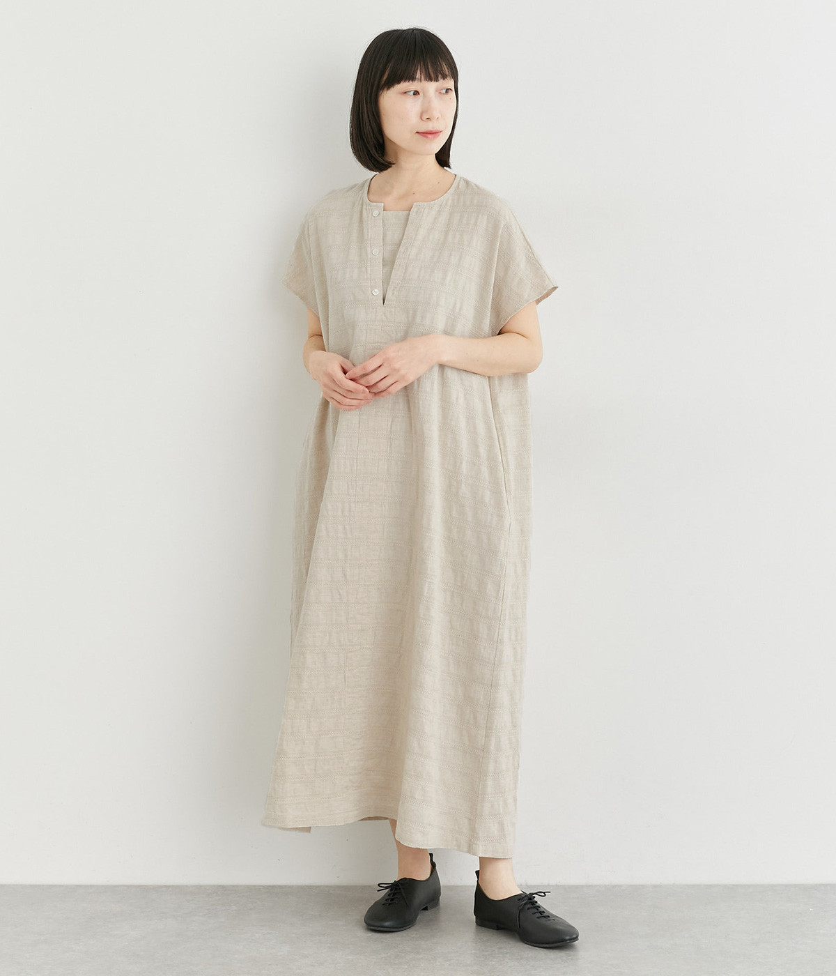 セール中‼️ナチュラン★新品未使用★ichiAntiquesリネンワンピース コットンリネンシャツワンピース（ICHI Antiquites）の商品詳細
