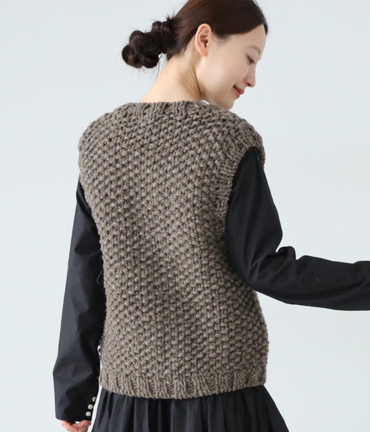 未使用タグ付 ICHI Antiquites ケーブルニット ベスト グレー 毛 未使用タグ付 ICHI Antiquites ケーブルニット ベスト グレー 毛 楽天