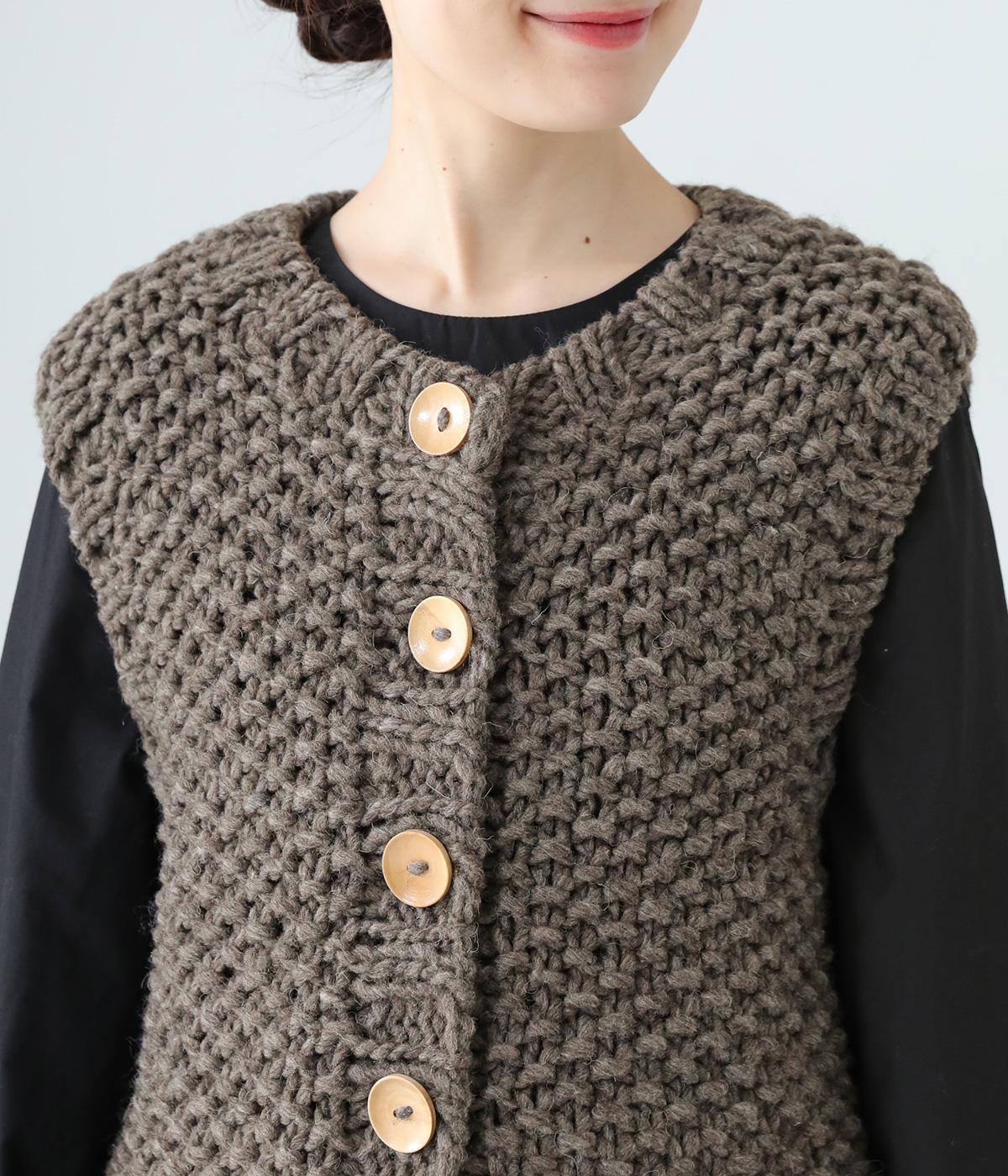 ウールペルーハンドニットベスト（ICHI Antiquites）の商品詳細