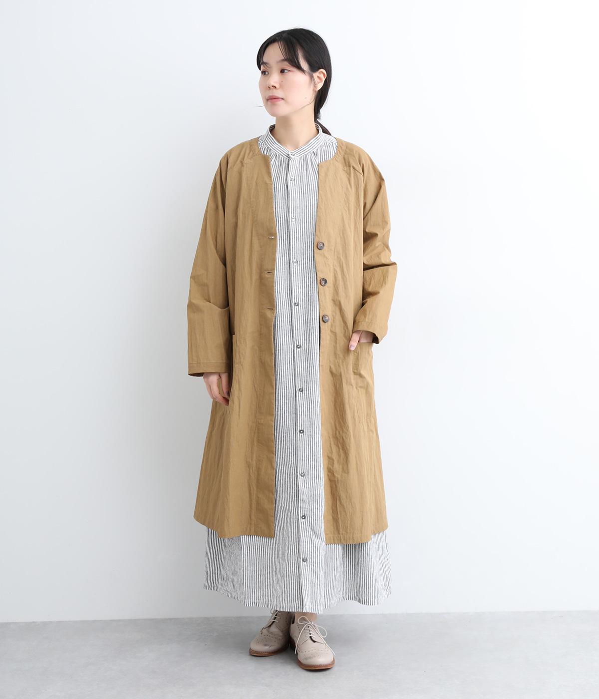 リネンコットンストライプシャツワンピース（ICHI Antiquites