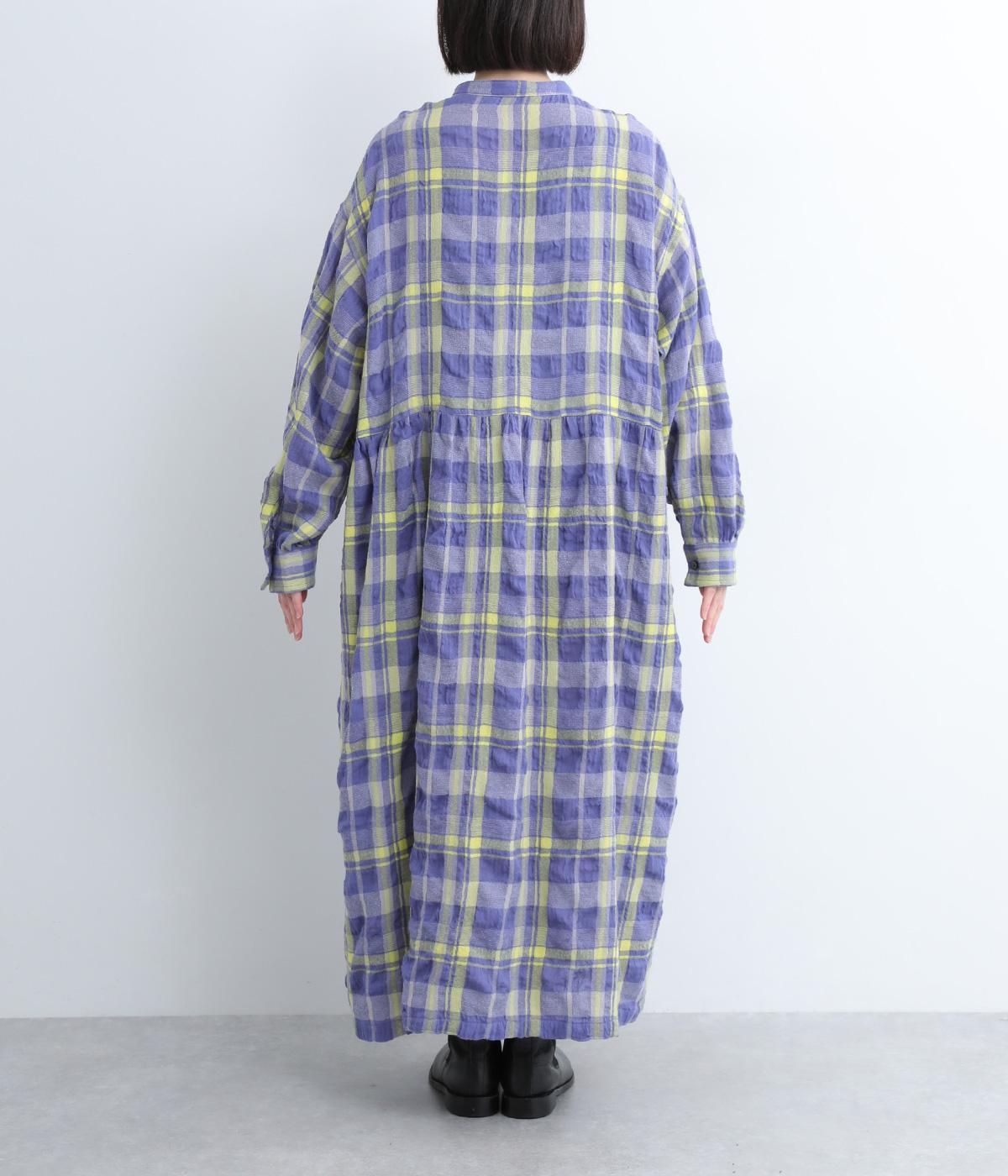 コットンウールタータンチェックシャツワンピース（ICHI Antiquites