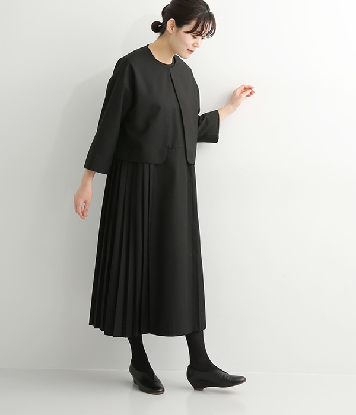 別注｜2wayジャケットプリーツアンサンブル（olet ihana）の商品詳細