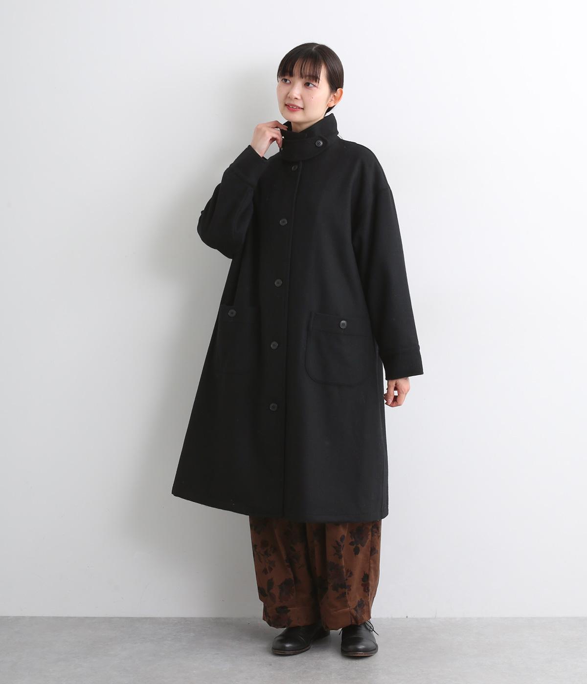 ウールフラノ襟タブ付き後ろタックコート（ina）の商品詳細