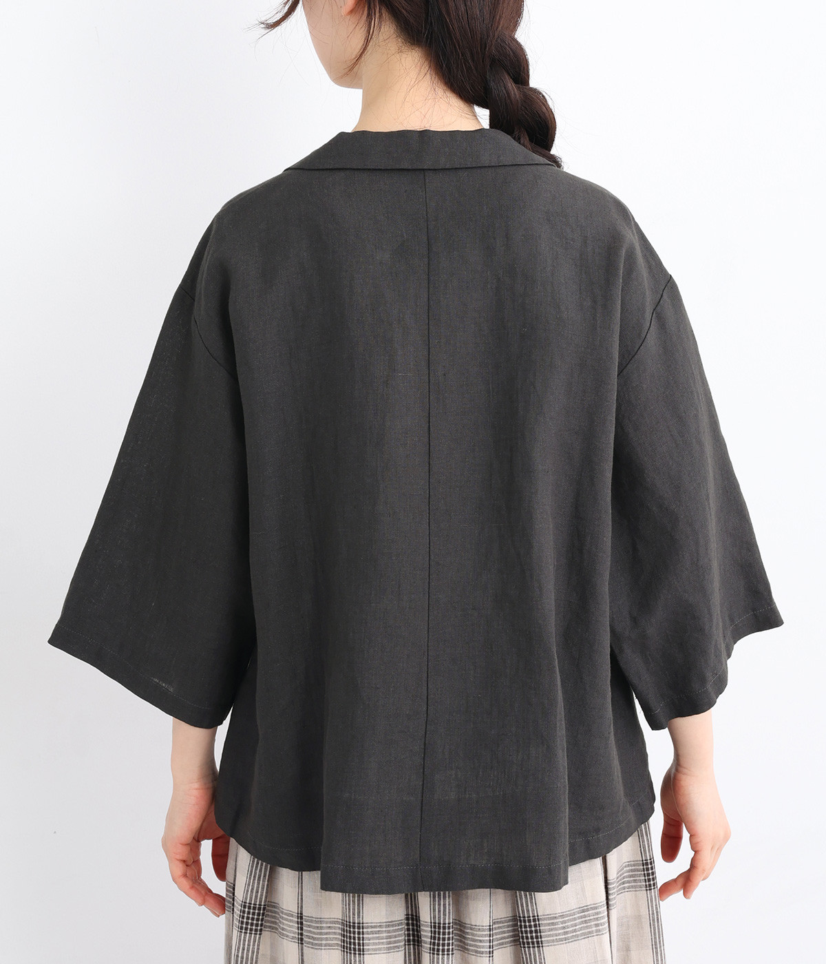 よよよ　blue willow フォーマル対応オックスリネンのジャケット よよよ様専用 blue willow フォーマル対応オックスリネンの