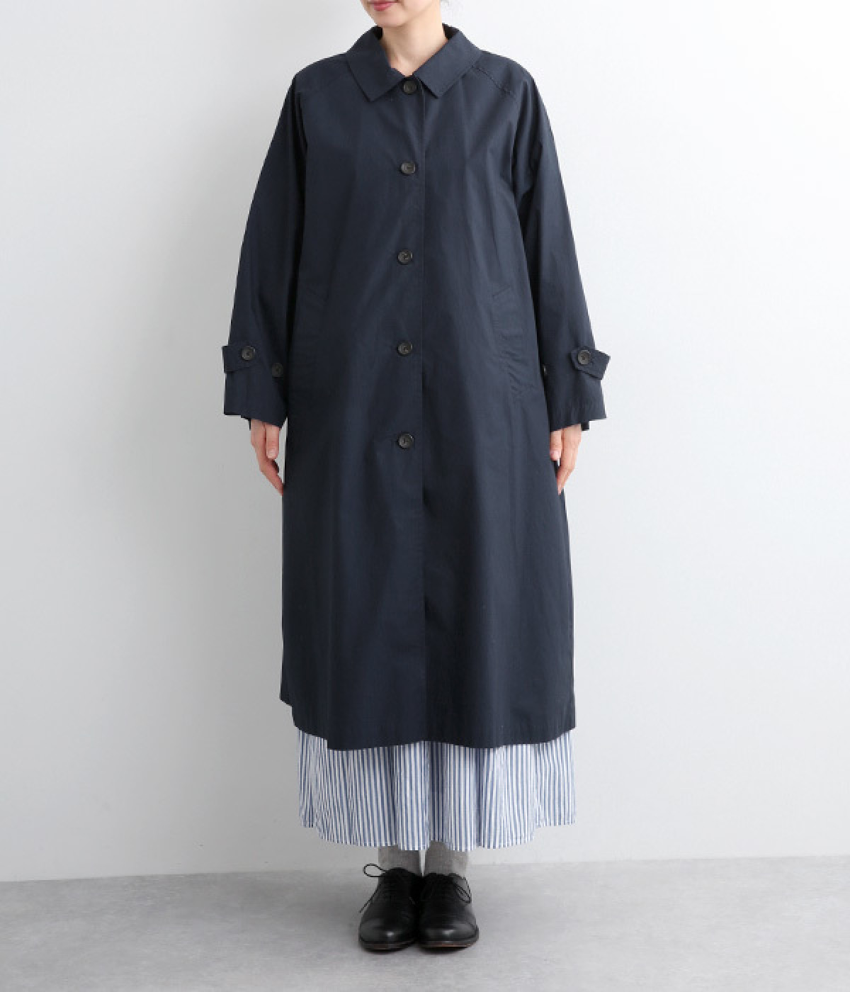 ＜EN ROUTE＞ コットンナイロンタイプライター ベルテッドコート　サイズ2 セール】 コットンタイプライター ベルテッドコート （その他