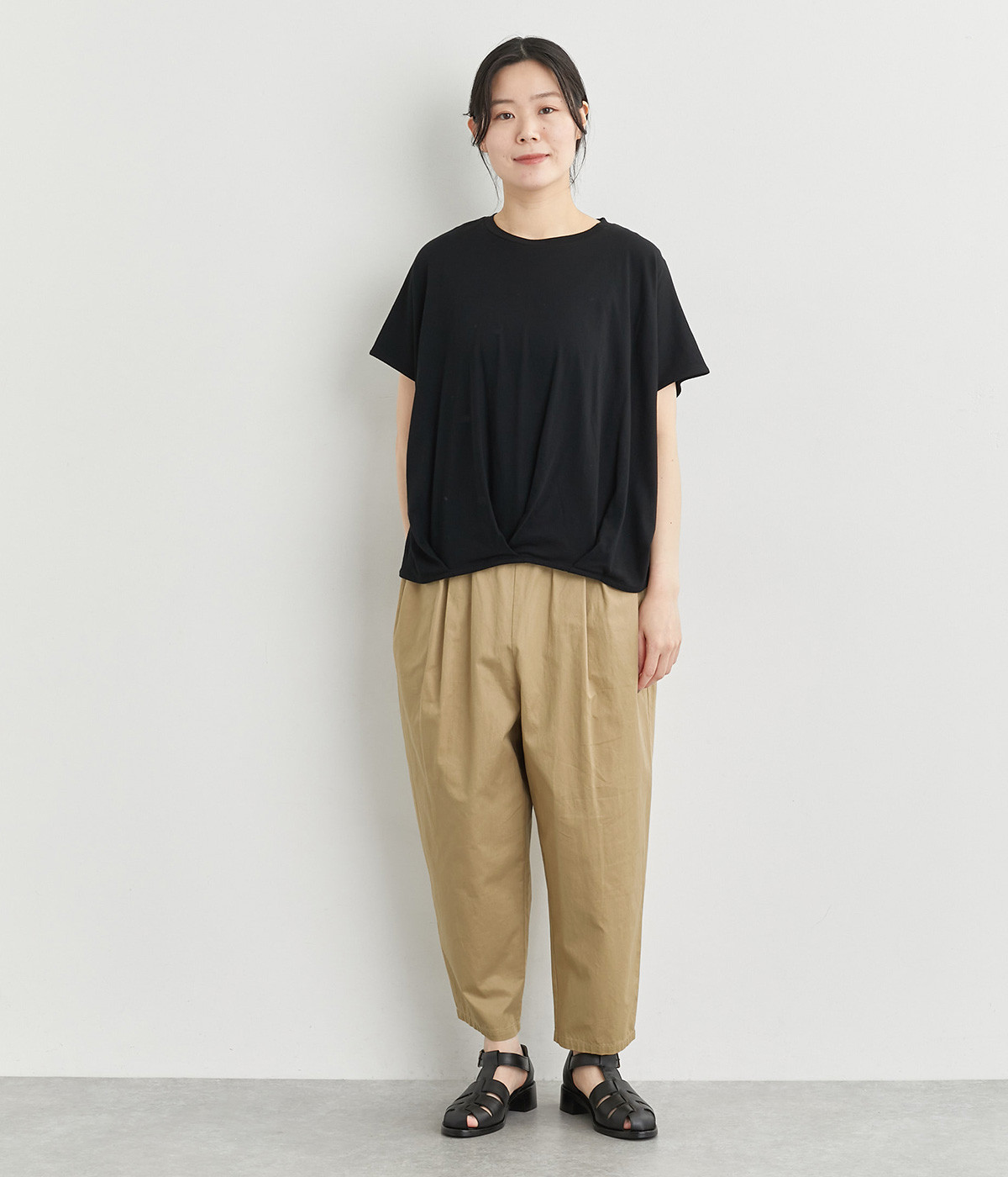 コットンツイル テーパードパンツ（blue willow）の商品詳細