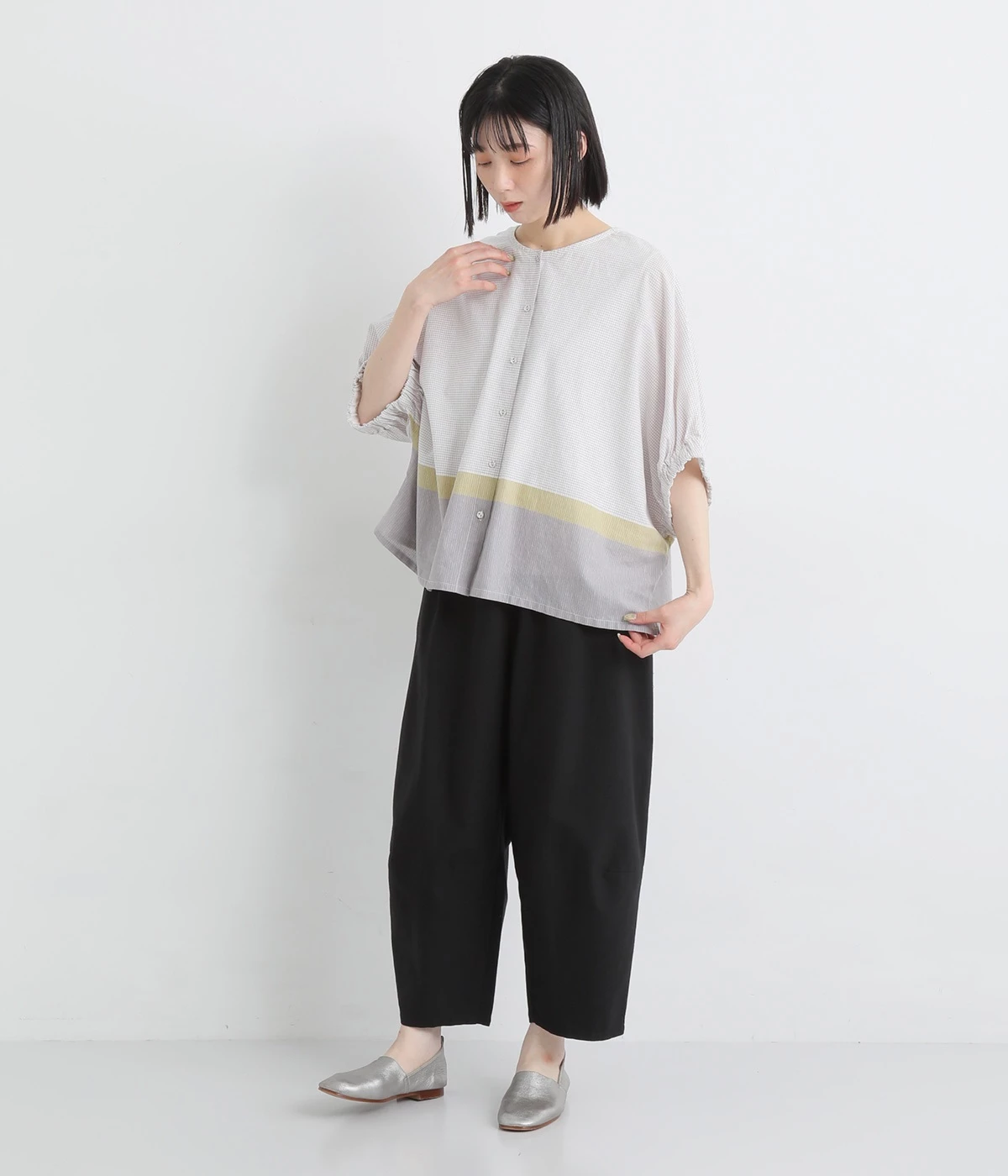 新品未使用　blue willow ヘリンボンコクーンパンツ HeRIN.CYE | Cocoon pants (パンツ ) |SHEL'TTER WEBSTORE