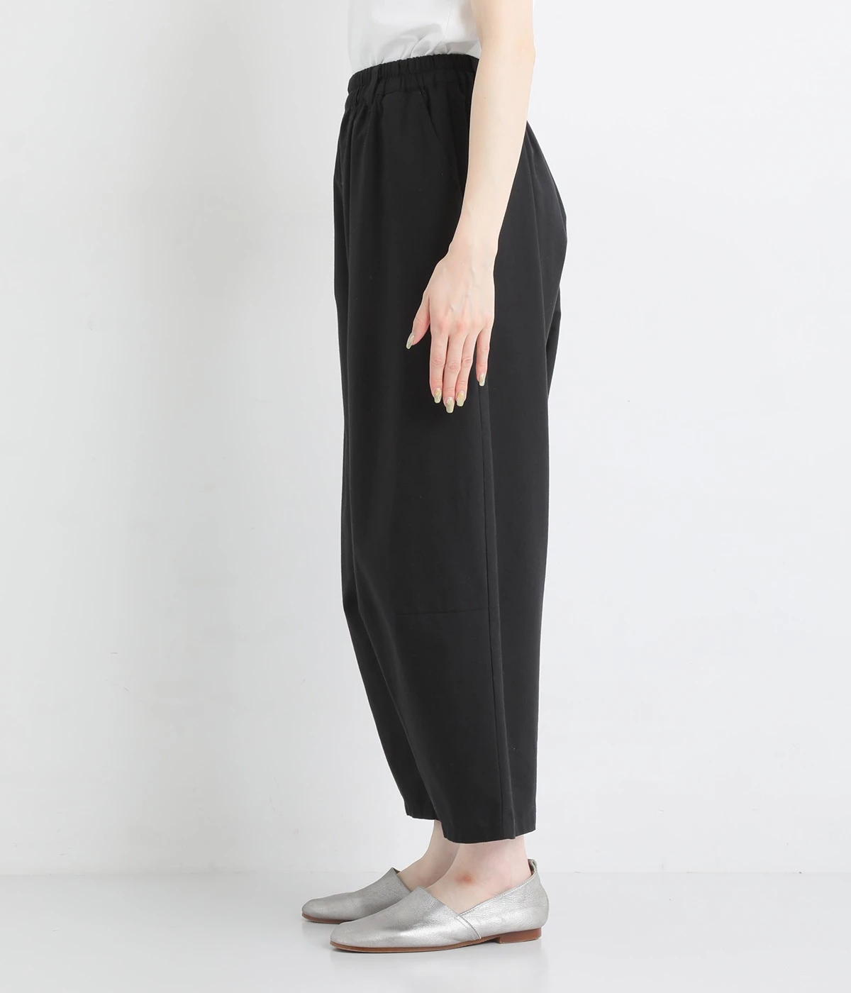コットンオックス配色ポケットコクーンパンツ（blue willow）の