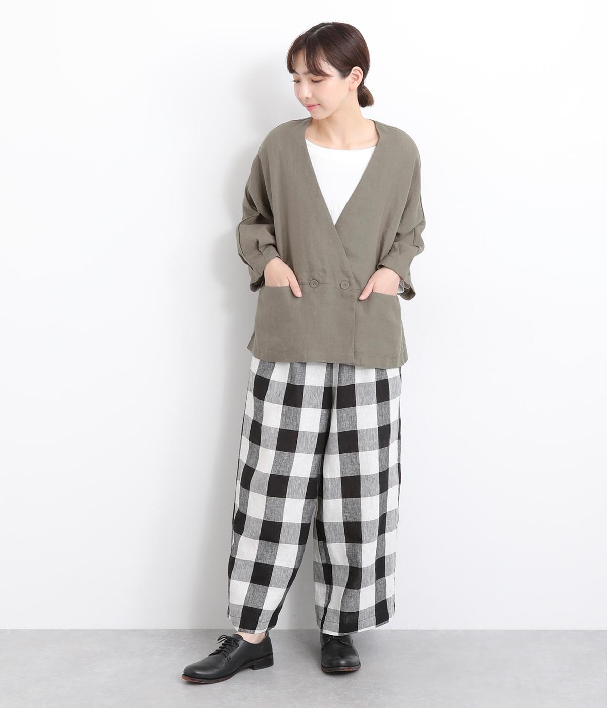 よよよ　blue willow フォーマル対応オックスリネンのジャケット セール】 【セットアップ対応】リネンレーヨンストレッチ