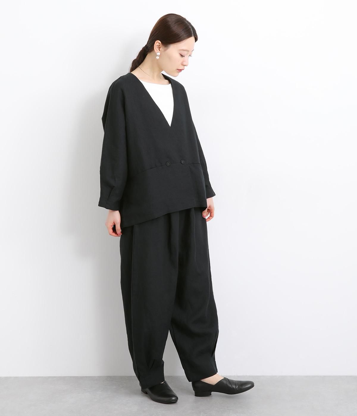 リネンタックコクーンパンツ（blue willow）の商品詳細