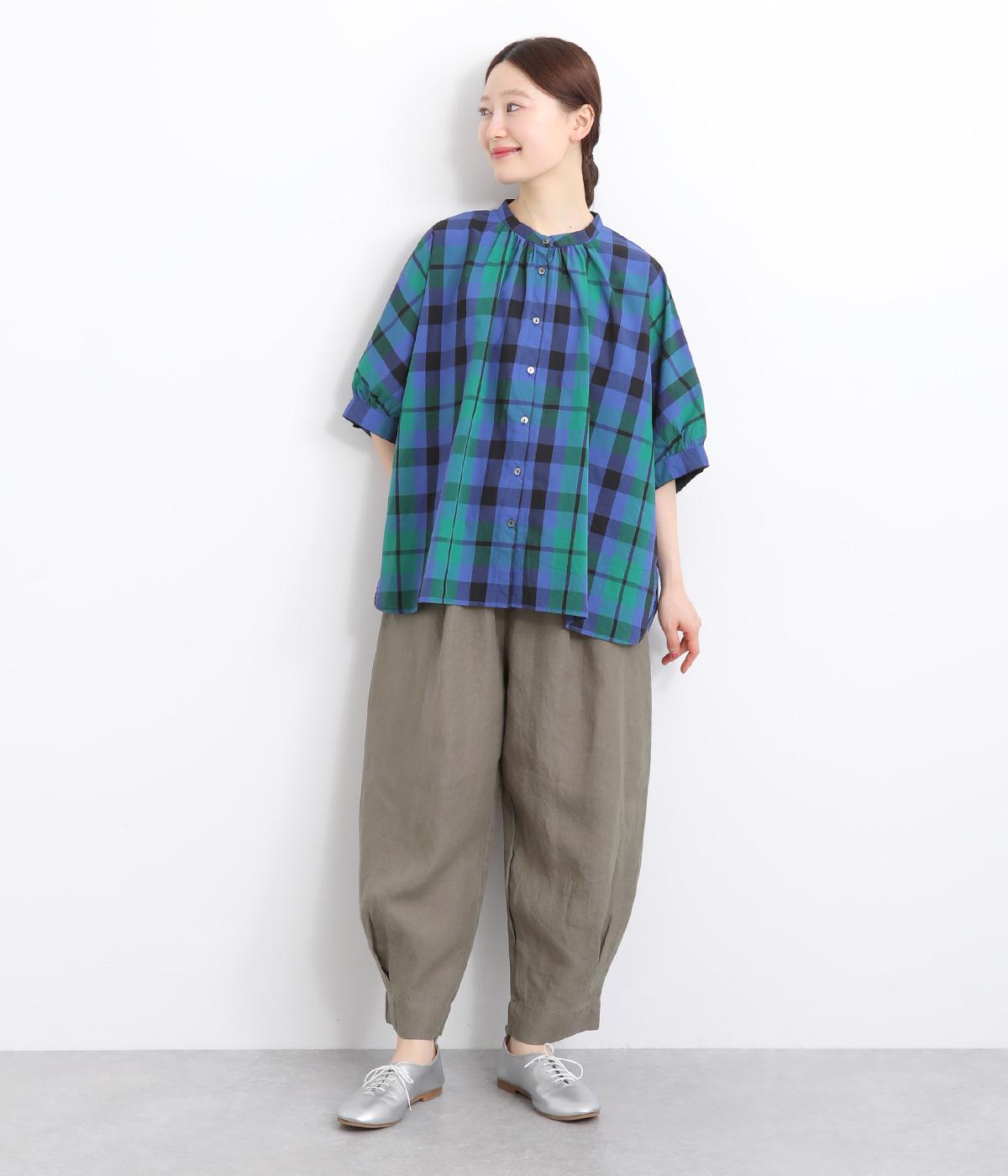 新品未使用　blue willow ヘリンボンコクーンパンツ コットンリネンヘリンボーンコクーンパンツ（blue willow）の