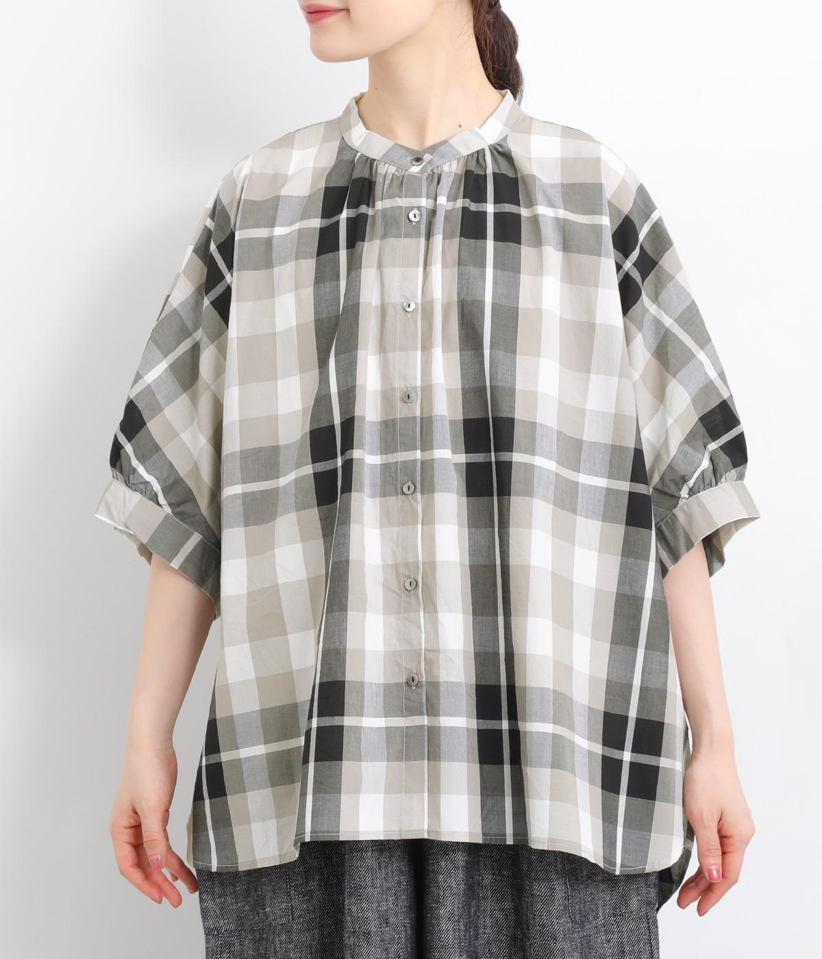 バビロン　コットンシルクドルマンブラウス　ブルー BABYLONE（バビロン）の「コットンシルクドルマンブラウス