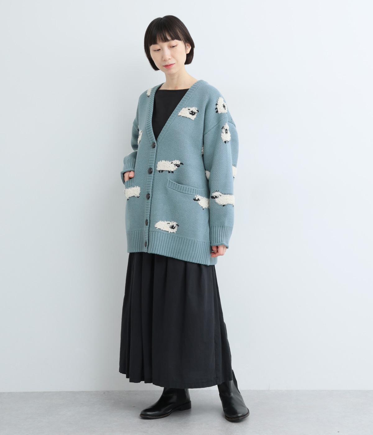 JUCY】羊柄ジャカードニットカーディガン（NUEVO BLANCA）の商品詳細