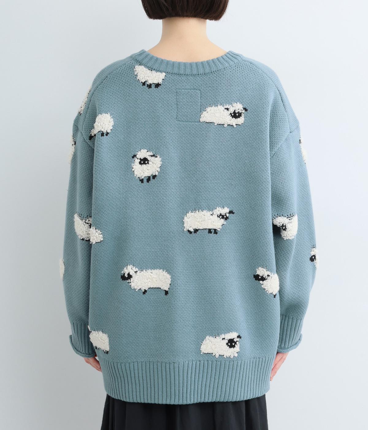 JUCY】羊柄ジャカードニットカーディガン（NUEVO BLANCA）の商品詳細