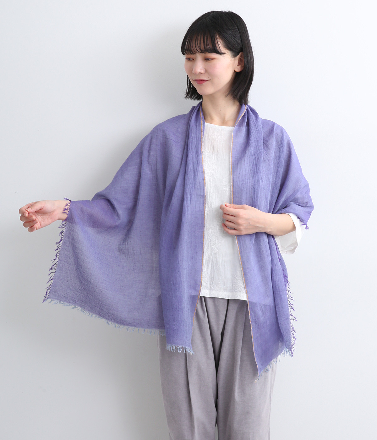 【貴重】ohta ストール　南天 貴重】ohta ストール 南天