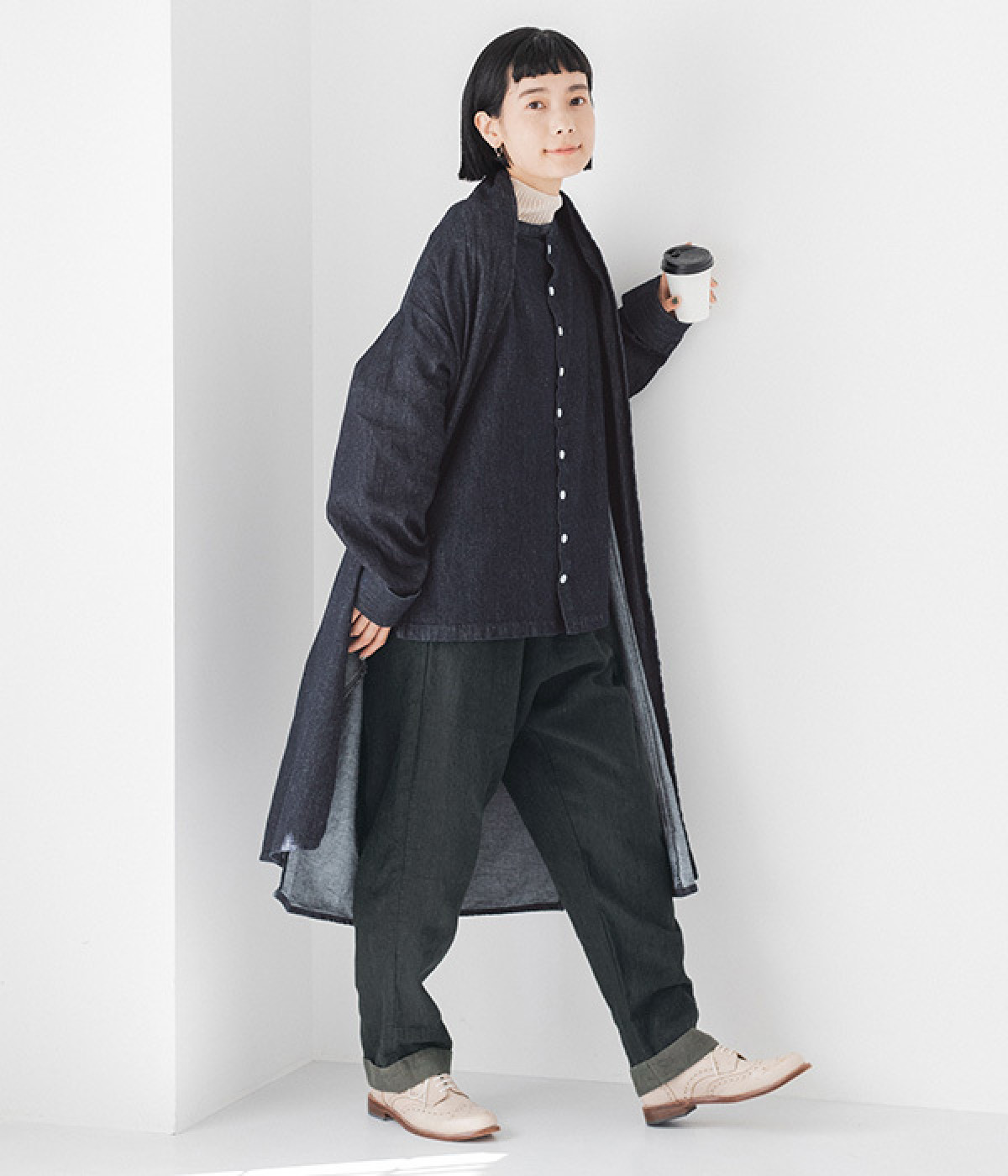 コットンリネンデニム2WAYベスト（08Mab）の商品詳細