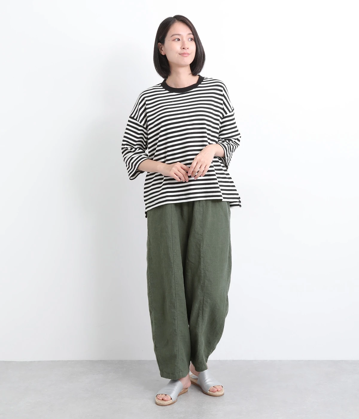 08Mab 9番手リネンサルエルパンツ 08Mab 9番手リネン サルエルパンツセール