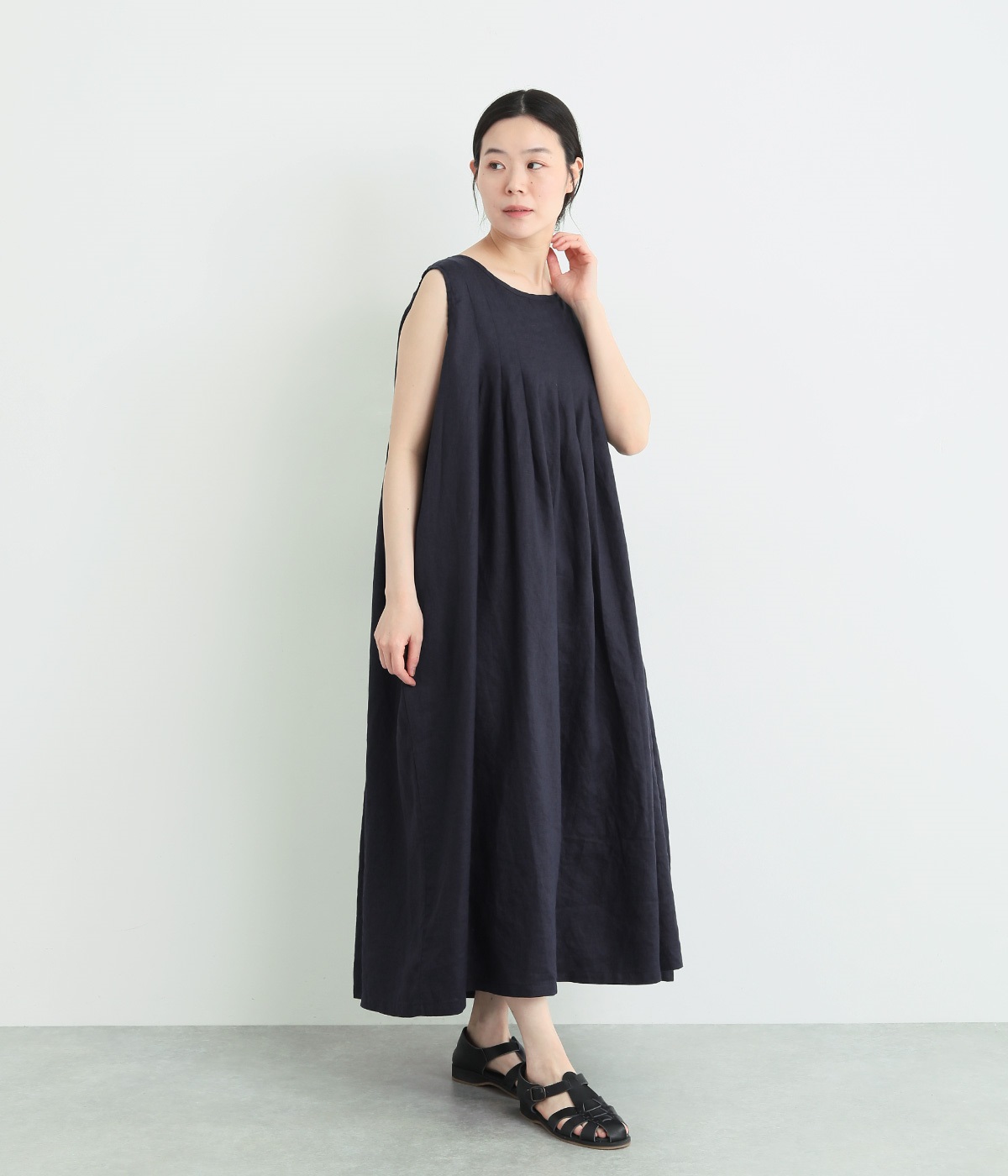新品✨タグ付き　人気！ NOBLE ノーブル　チュールノースリーブ　黒　F DRKSHDW(ダークシャドウ) ノースリーブTシャツDU16S1194-CN