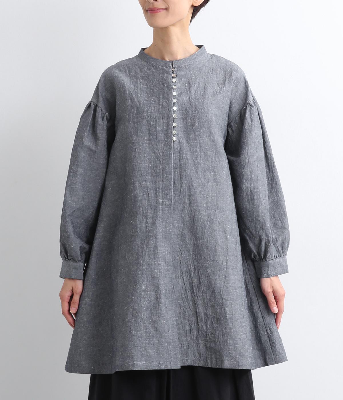 コットンリネンオックス多ボタンチュニック（08Mab）の商品詳細