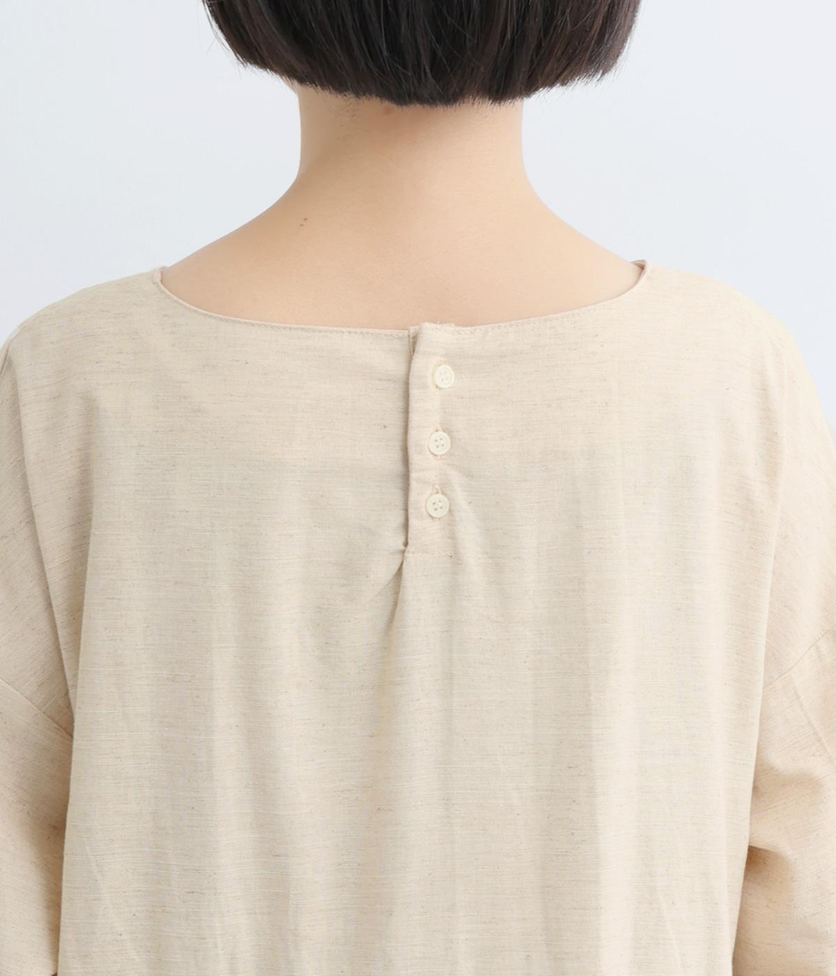 コットンリネンギャザー切り替えワンピース（08Mab）の商品詳細