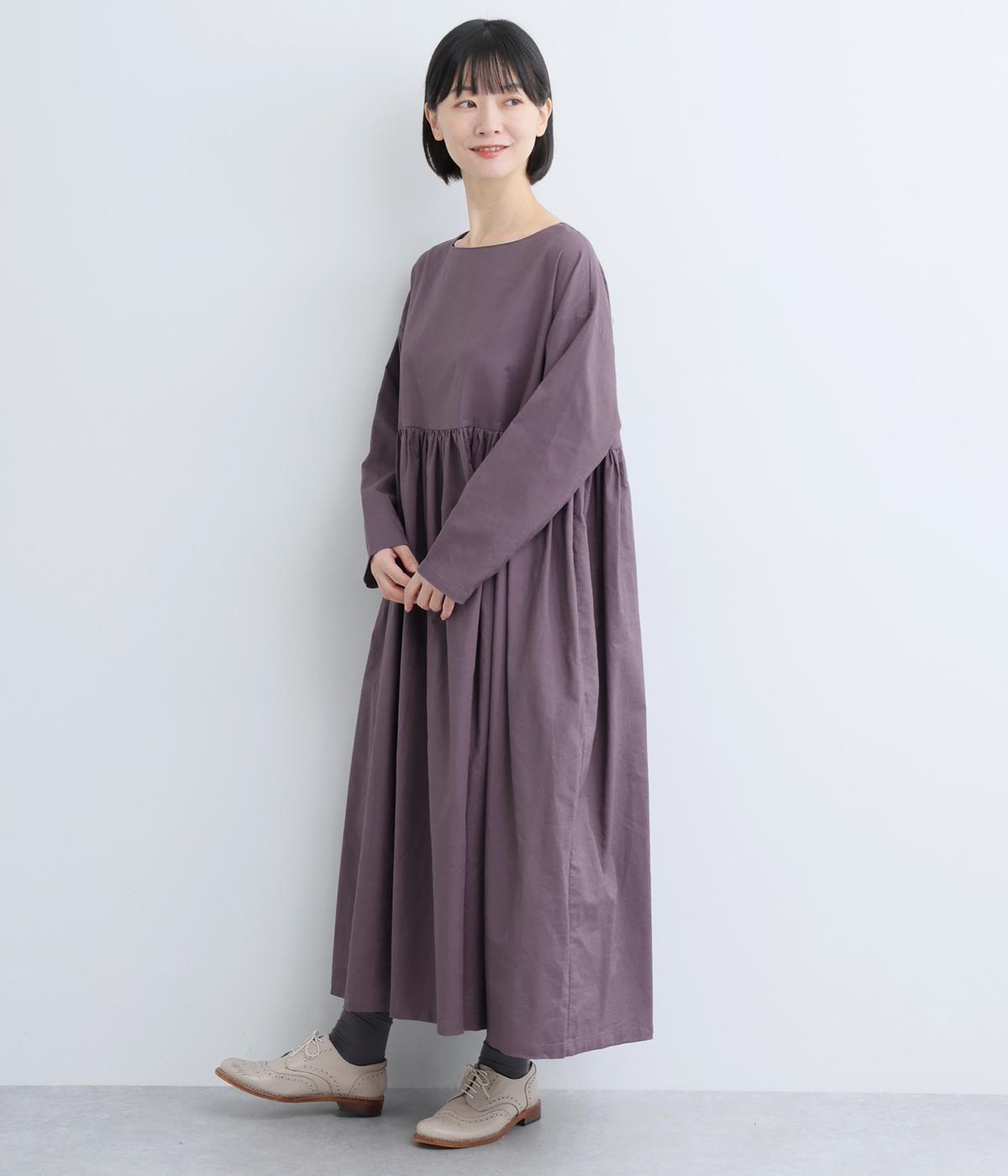 b488＊新品 SO エスオー 起毛コットンリネン ギャザー切替 ワンピース b488＊新品 SO エスオー 起毛コットンリネン ギャザー切替 ワンピース