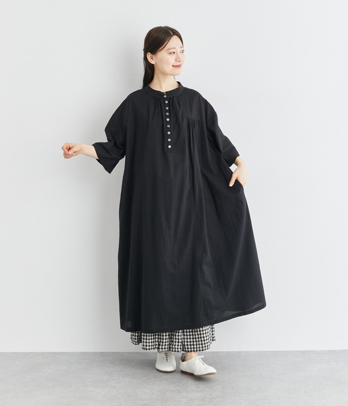 ❣️売り切りsale価格❣️リネンコットン Aラインギャザーワンピース セール】リネンギャザーワンピ（ワンピース）｜BEARDSLEY