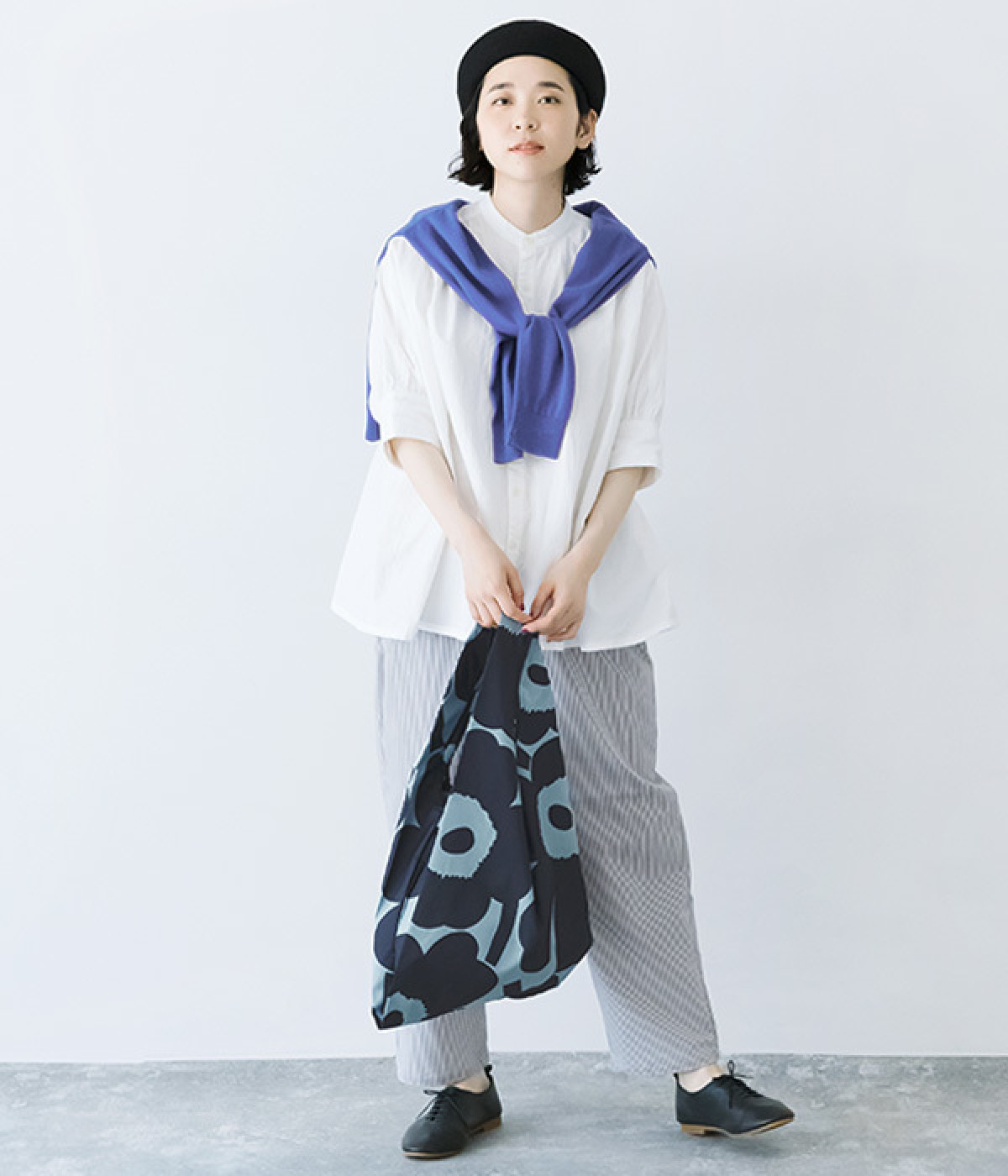 marimekko ウニッコ コットン ブルー系 ロングワンピース 半袖 【公式