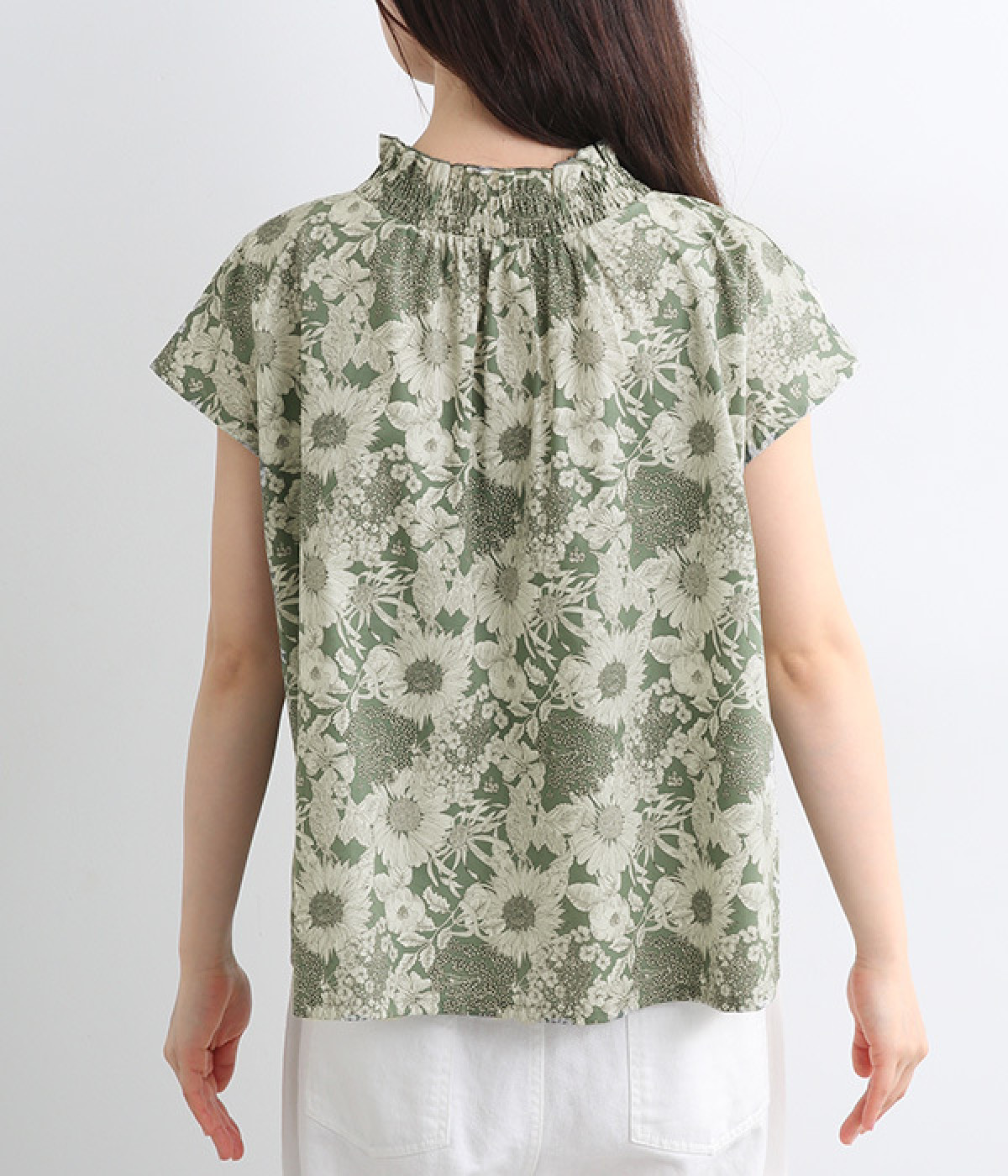 sosotto★LIBERTY PRINT2WAYゴムシャーリングフレンチBL sosotto｜【限定】LIBERTYPRINT 2WAY ゴムシャーリングフレンチ