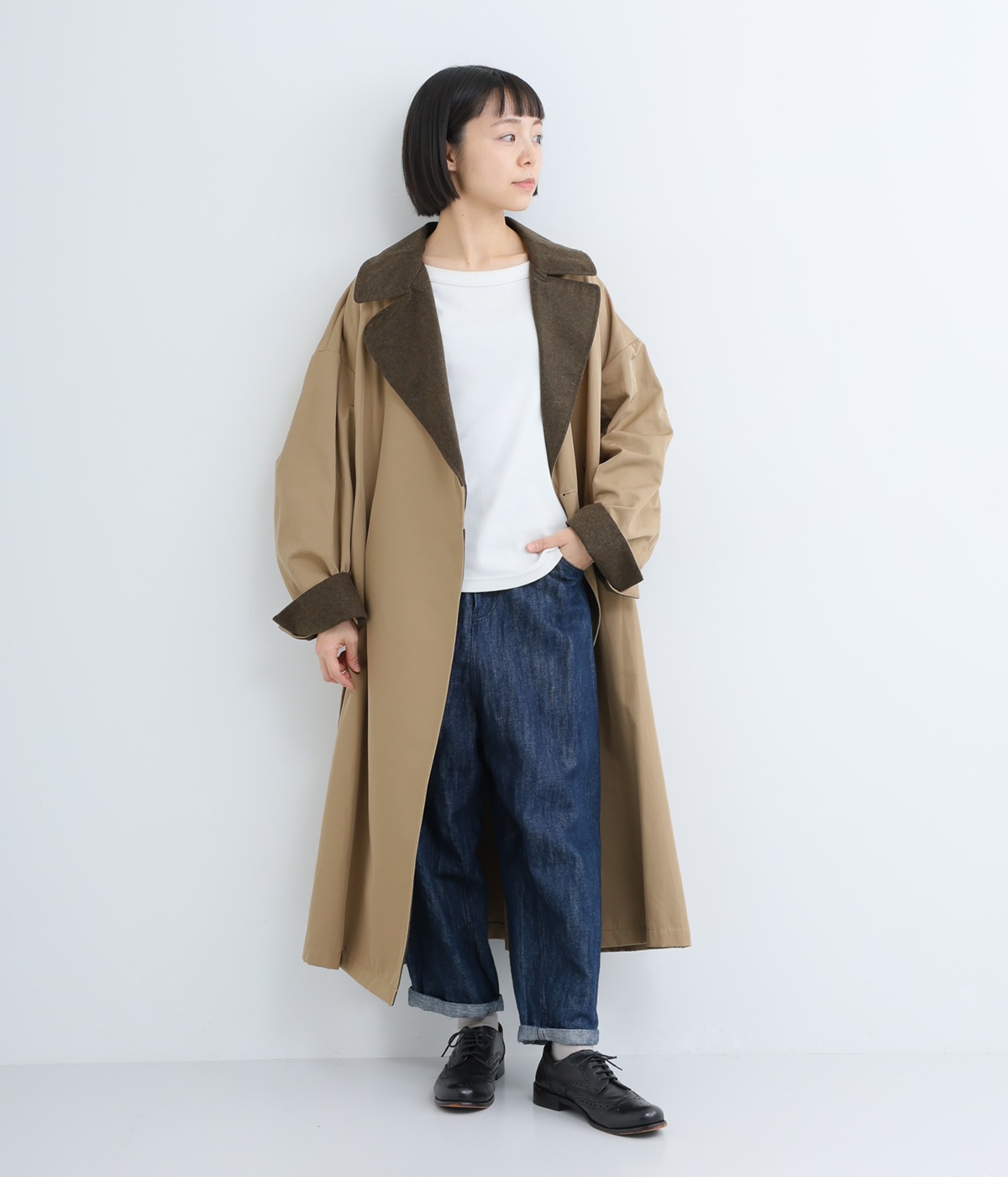 ワイドロングコート（mizuiro ind）の商品詳細