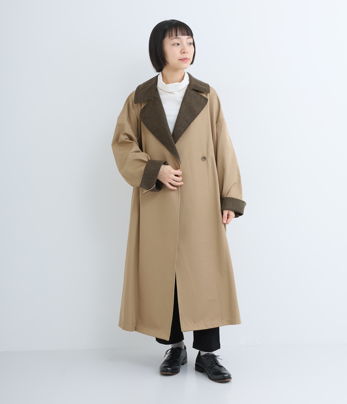 ワイドロングコート（mizuiro ind）の商品詳細